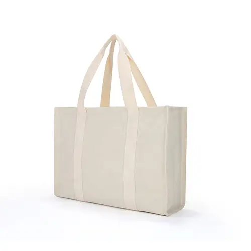 Heavy-Duty Canvas Tote Bag with Wide Straps and Reinforced Design